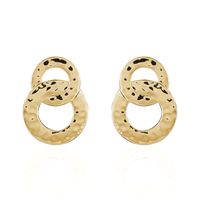 Boucles d'oreilles fantaisie Double cercle Plaqué or Sans pierre Jaune - FQOFJW05780 • Histoire d'Or