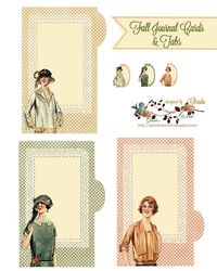 FREE from glenda's World : Tabed Fall Journal Cards