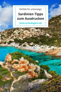 Ihr wollt euren Reiseführer mit in den Urlaub nehmen? Hier findet ihr die besten Sardinien Tipps zum Ausdrucken und Abspeichern! #sardinia #italy #sardinia #italien #tipps #travel #fernweh
