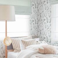 Butterfly wallpaper for nursery interior by Livettes