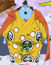 "Knight of the Sea" Jinbe is a member of the Straw Hat Pirates, serving as a helmsman in his current capacity with them. As of now, he is officially the tenth member of the Straw Hat crew and the ninth to join. He is a whale shark fish-man who served as the second captain of the Sun Pirates after Fisher Tiger, and a former Shichibukai from 11 years ago until the Battle of Marineford two years ago. His dream is to fulfill his former captain Fisher Tiger's dying wish of coexistence and...