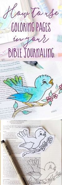 Spark your Creativity by using Coloring Pages in your Bible Journaling!