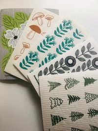 A wonderful cleaning cloth for household chores. Replaces paper towels and sponges, even absorbs 20x its weight! Lasts 6-9 months (longer if you rotate between 2) and is compostable! You can clean in the washing machine or even the top rack of the dishwasher. Each cloth can be washed up to 200 times and is bleach safe. Made From cellulose and cotton, printed with water based inks. Designed and Printed in the USA. #dishcloth #scandinaviandesign #swedishhome #greenliving