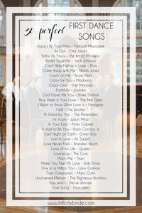 30 Absolutely Perfect First Dance Wedding Songs » Hill City Bride | Virginia Wedding Blog