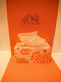 Card tutorial for tissue box pop up 'Get Well'