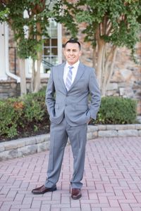 Piedmont Country Club Wedding | Haymarket Virginia Wedding Photographer Fall wedding overlooking a beautiful golf course in a romantic country club setting. Golf course wedding, groom portrait, groom posing, light pink wedding flowers, golf club