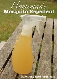 Homemade Mosquito Repellent - just 3 ingredients! Easy to make and smells great!