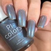 Asperitas.105 Blue Gray Nail Polish with Holographic Glitter