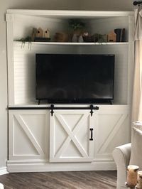 Creating A Corner TV Cabinet * Hip & Humble Style How to build a corner unit, built in DIY, how to make a corner unit #hipandhumblestyle #DIYbuiltin