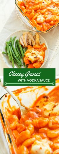 You read that right – THREE ingredients! Pillowy soft gnocchi baked in a rich vodka sauce, topped with melted and bubble mozzarella cheese.