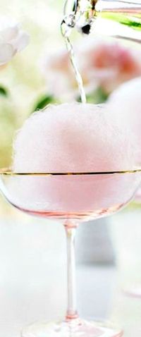 Cotton Candy Champagne Cocktail Recipe ~ Sweet and simple... It’s perfect for a girly brunch or birthday party.