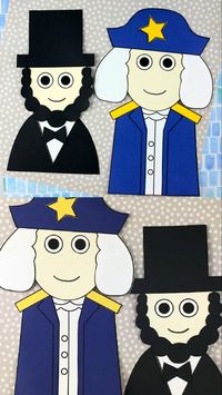 President's Day crafts: George Washington and Abraham Lincoln crafts for kids #presidentscraftsforkids #georgewashingtoncraft #abrahamlincolncraft