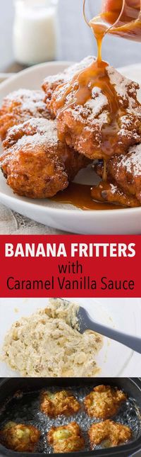 Banana Fritters with Vanilla Caramel Sauce Recipe