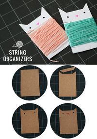 DIY Craft Room Ideas and Craft Room Organization Projects - DIY String Organizers - Cool Ideas for Do It Yourself Craft Storage - fabric, paper, pens, creative tools, crafts supplies and sewing notions | http://diyjoy.com/craft-room-organization