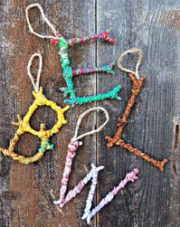 DIY Yarn-Wrapped Twig Initial Ornaments Anthropologie is the best store ever. I mean EVER. Last year, they came out with these ...