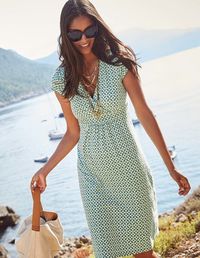 Robe Décontractée en Jersey, forme classique, lunettes de soleil