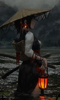 Cat basket, Z.W. Gu on ArtStation at https://www.artstation.com/artwork/Q8xod
