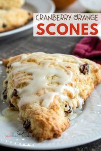 Homemade cranberry scones topped with a delicious orange-infused glaze are perfect for breakfast, brunch, or afternoon tea. Enjoy step-by-step instructions on creating these homemade gems. #scones