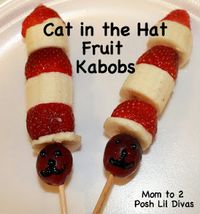 Cat in the Hat Fruit Kabobs