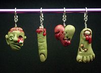 halloween decorations from polymer clay | ... Stitch Markers inspired by shadowbox - POTTERY, CERAMICS, POLYMER CLAY