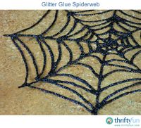 These sparkly webs look great when used as doilies under bowls or strewn about on the table. You can make these spider webs any size you want, so suit your needs. Try making some in other colors!