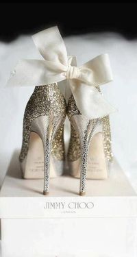 sparkling glitter jimmy choo wedding shoes - Photo by Lesley Meredith via Wedding Chaplain - on IndianWeddingSite.com