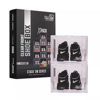 Plastic Shoe Box | Clear Front Drop Sneaker Boxes | Large | X2 Pack