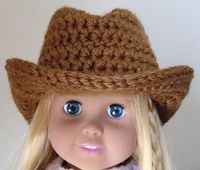 18in Doll PDF CROCHET PATTERN Doll Cowboy Hat by Easy Creations on Etsy
