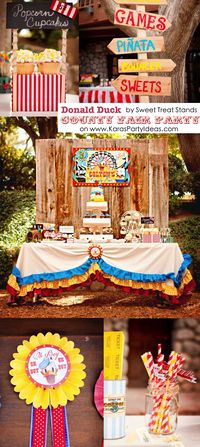 Donald Duck County Fair themed birthday party with lots of adorable ideas!