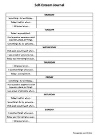 A self-esteem journal that is a structural scaffold which would aid students' learning and development of reflective skills.