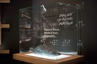 Graphisme et signalétique de l’exposition temporaire “Explorations, Encounters and Remembered Stories 200 years of British-Bahraini Relations” 2016, Musée national, Manama – Bahreïn