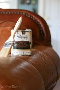 How to paint leather furniture, dye leather, chair, couch