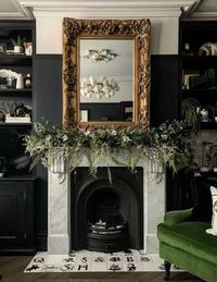 via @littleedwardian on Instagram Christmas mantel