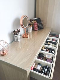 My makeup storage: Featuring the Ikea Malm dresser - BeingChloe