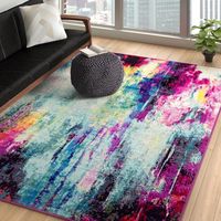 Dakota Fields Shoemaker Abstract Area Rug in Multicolor & Reviews | Wayfair