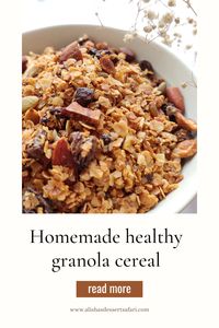 Homemade Healthy granola cereal