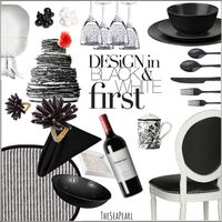 Black & White Dining #theseapearl #interiordesign #interiordecor #blackandwhitedecor #diningdecor #diningchairs #blackvelvet #safavieh #oldworldholloway #dinnerware #ikea #dinera #placesetting #flatwaresets #cutlery #serverware #cateringdisplay #fancycakes #guccidecor #porcelainmugs #herbariummotifs #richardginor #oiledejouy #cherrybranches #vintageinspiredmotifs #saltandpeppershakers #jonathanadler #poodles #quiltedplacemats #torimurphy #pineappledecor #wineglasses #leopardprints #cocktailshak