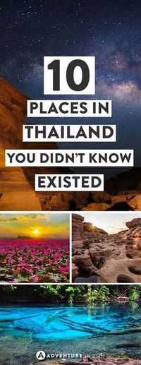 Thaialand | Planning to travel to Thailand? Consider adding these stunning places to your trip itinerary. Here are 10 unusual places in Thailand that you probably didn't even know existed!