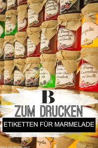 Einkochen: Etiketten für Marmelade zum Ausdrucken. Mit diesen liebevoll gestalteten Etiketten kommen Ihre selbst eingekochten Marmeladen, Gelees und Gemüse ganz gro� raus. Mit neuen Etiketten und passenden Rezepten! #marmelade #diy #einkochen #kochen