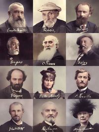 French Impressionists and their signatures.