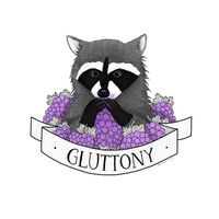 I couldn’t choose another animal than the raccoon to illustrate gluttony. I am always impressed by their determination when they want something, especially food. And for you, which animal represents gluttony ? 🍇