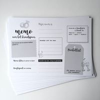 Losse invulkaarten gastenboek (set van 10 stuks)