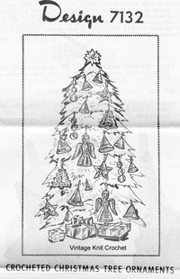 Christmas Crochet Ornaments Pattern Design 7132
