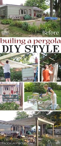 If You Give a Lady a Patio Set...this major patio overhaul is the result of receiving a free patio set. With a DIY attitude, we're creating an outdoor room complete with pergola, dining, swing, and living room. Come see! by Prodigal Pieces www.prodigalpieces.com #prodigalpieces