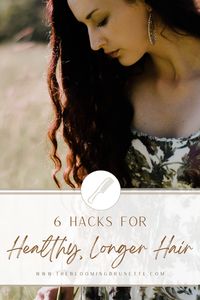 Are you having a hard time growing your hair? From a girl who spent years perfecting her method, these are my 6 healthy hair hacks! #hairhacks #hairtips #hairgrowth #healthyhair