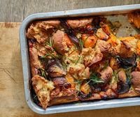 Anna Jones’ recipe for vegetarian toad in the hole with mustard and ale gravy | The Modern Cook | Food | The Guardian