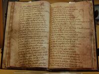 Dedicamos la Pieza del mes de enero 2021 al Poema de mío Cid : edición facsímil del manuscrito de Per Abbat, 1207. El "Cantar de Mío Cid" ("La Canción del Cid") es el primer poema épico de la literatura española que se conserva en su totalidad y también el primero escrito en lengua romance en la Península Ibérica. Narra las hazañas de Rodrigo Díaz de Vivar, el Cid Campeador, que vivió bajo el reinado de Alfonso VI de Castilla, rey que le envió al exilio en 1081.