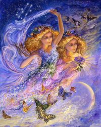 Josephine Wall - Gemini: May 22—June 21 Gemini, the sign of the twins, represents duality and is ruled by Mercury, God of communication.