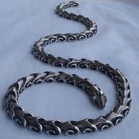 Dragon Bracelet or Necklace 316L Stainless Steel with Pure 925 Sterling Silver Coating. Choose your length and use your Dragon as a bracelet or as a necklace.