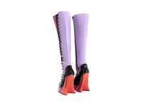 Grand National Boot - Purple/Black | Tall platform boot | Fluevog Shoes